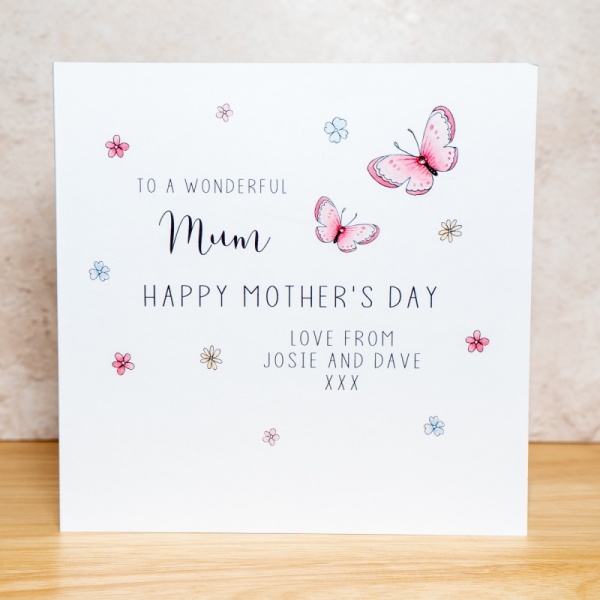 Personalised Mother's Day Card - Butterflies